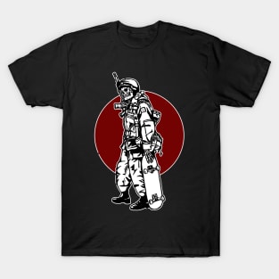 Skateboarding soldier T-Shirt